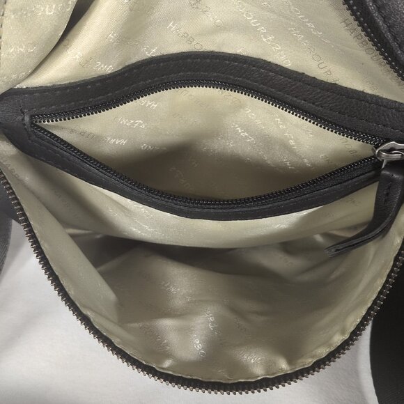 Harbour 2nd Black Ash Genuine Leather Guitar Strap Large Belt Bag Fanny Pack - Picture 10 of 12